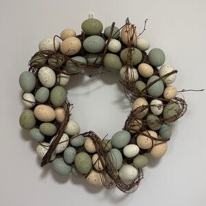 Vintage Speckled Egg  & Vine Wreath - 17” Diameter